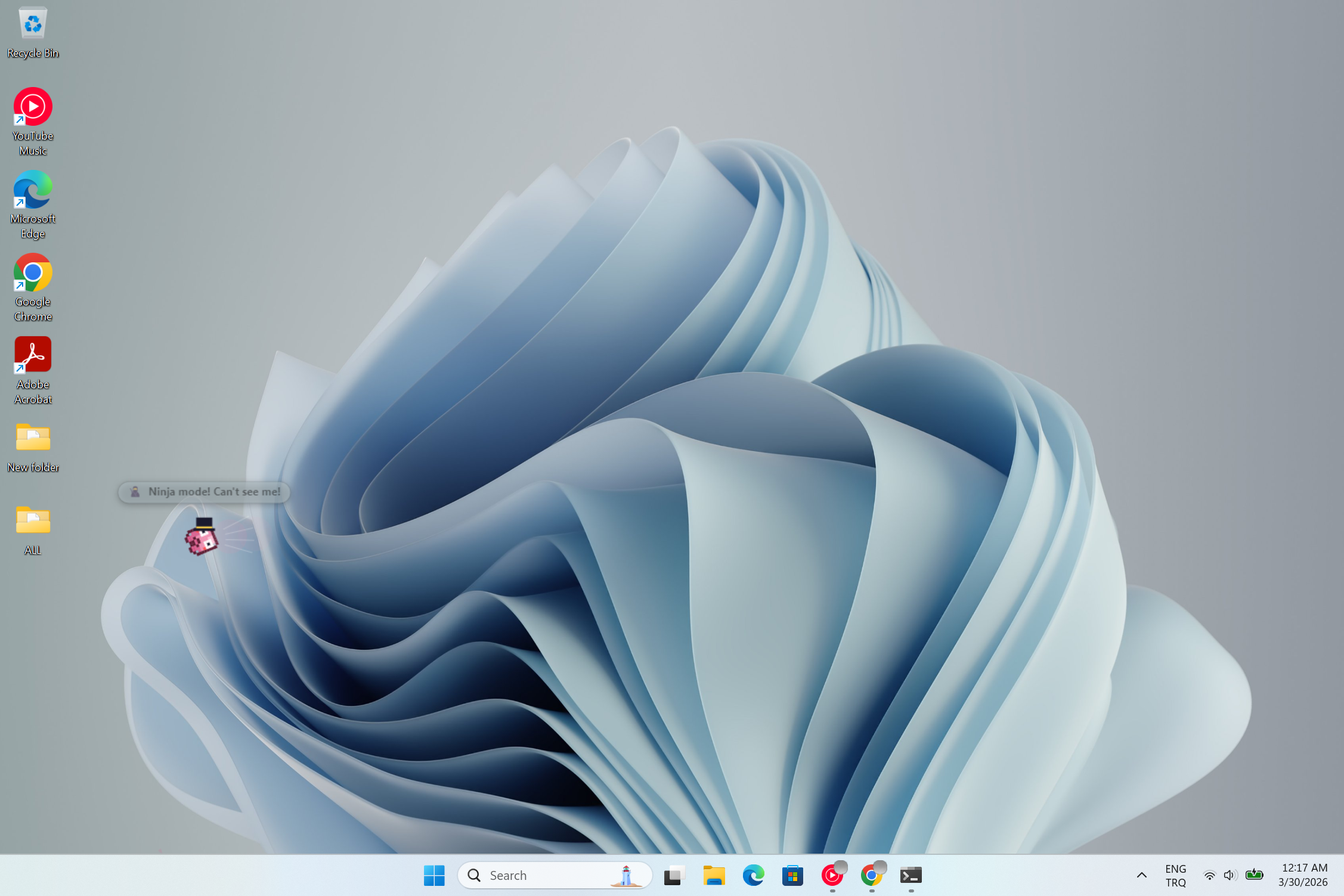Bitsy ninja mode on desktop
