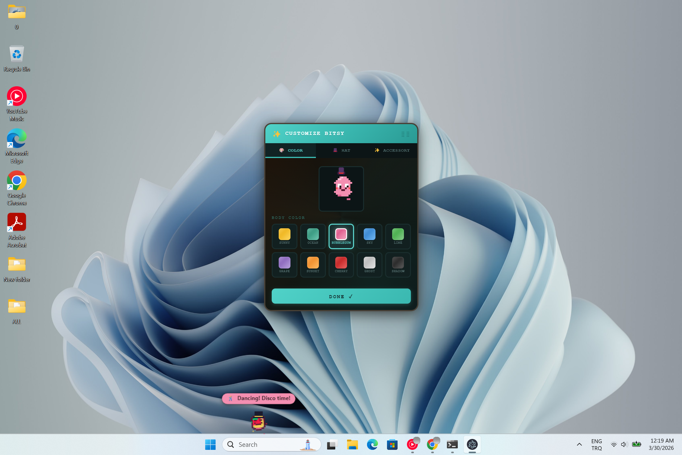 Customize panel with turkuaz theme